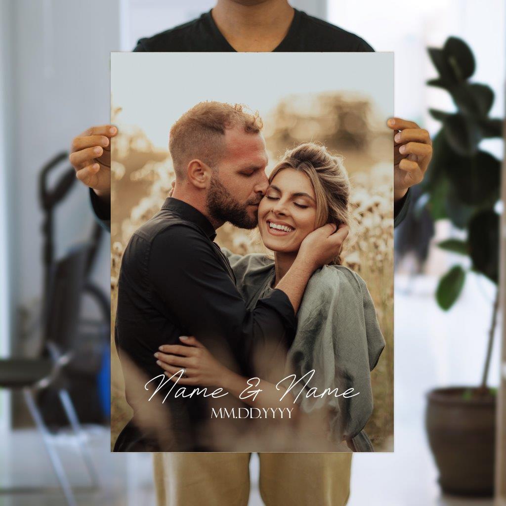 Trend Setters Original (Photo Wedding Sign) Personalized MightyPrint™ Wall Art MPU17241109