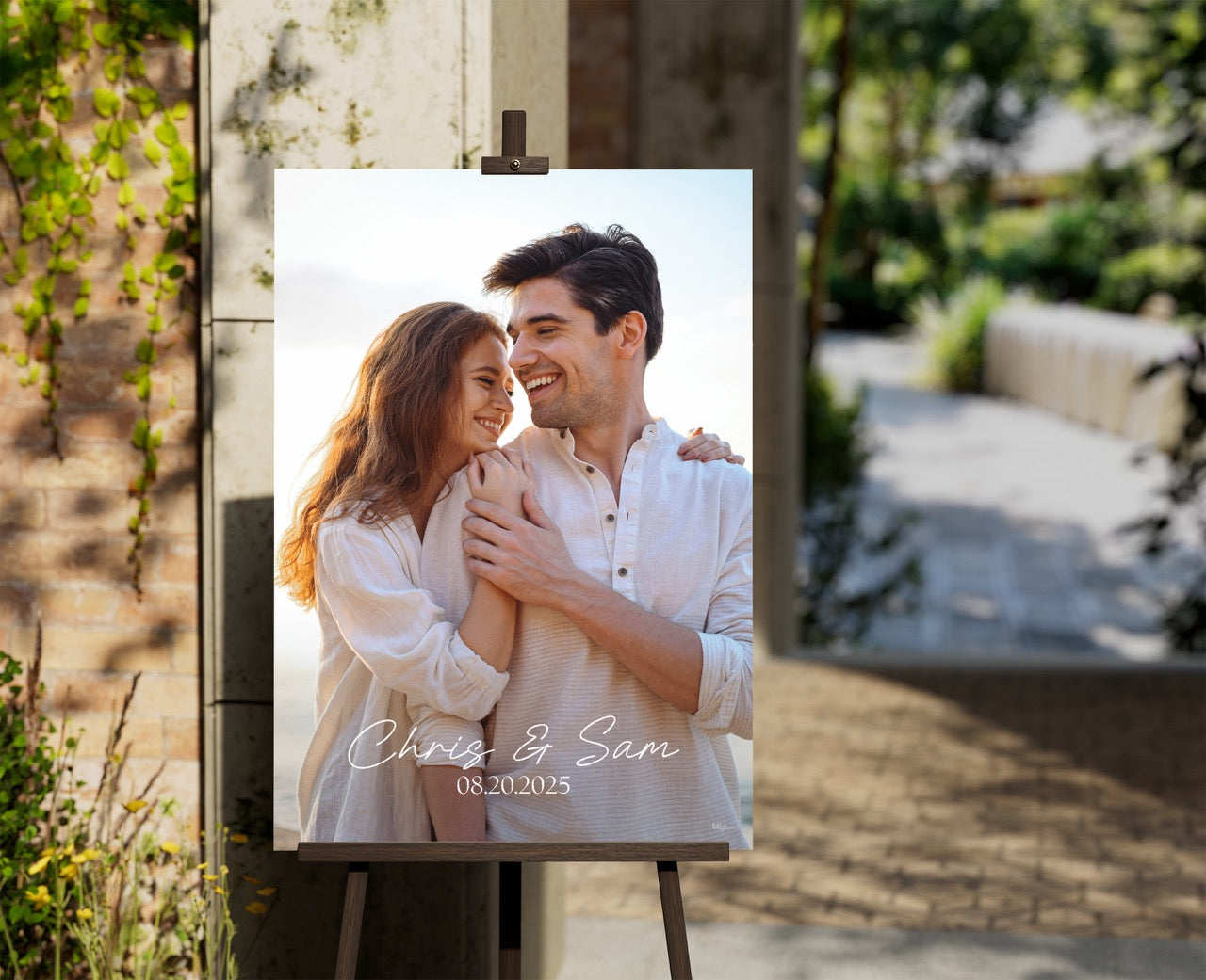 Trend Setters Original (Photo Wedding Sign) Personalized MightyPrint™ Wall Art MPU17241109
