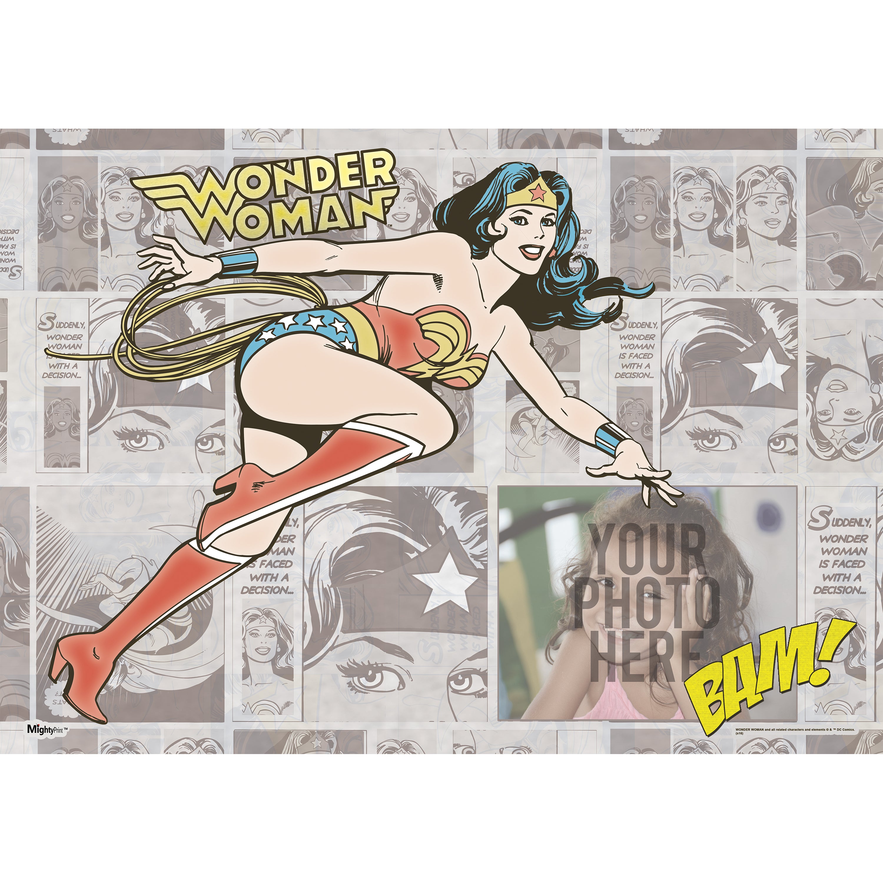 DC Comics (Wonder Woman - Add Your Photo!) MightyPrint™ Wall Art MPU24170212