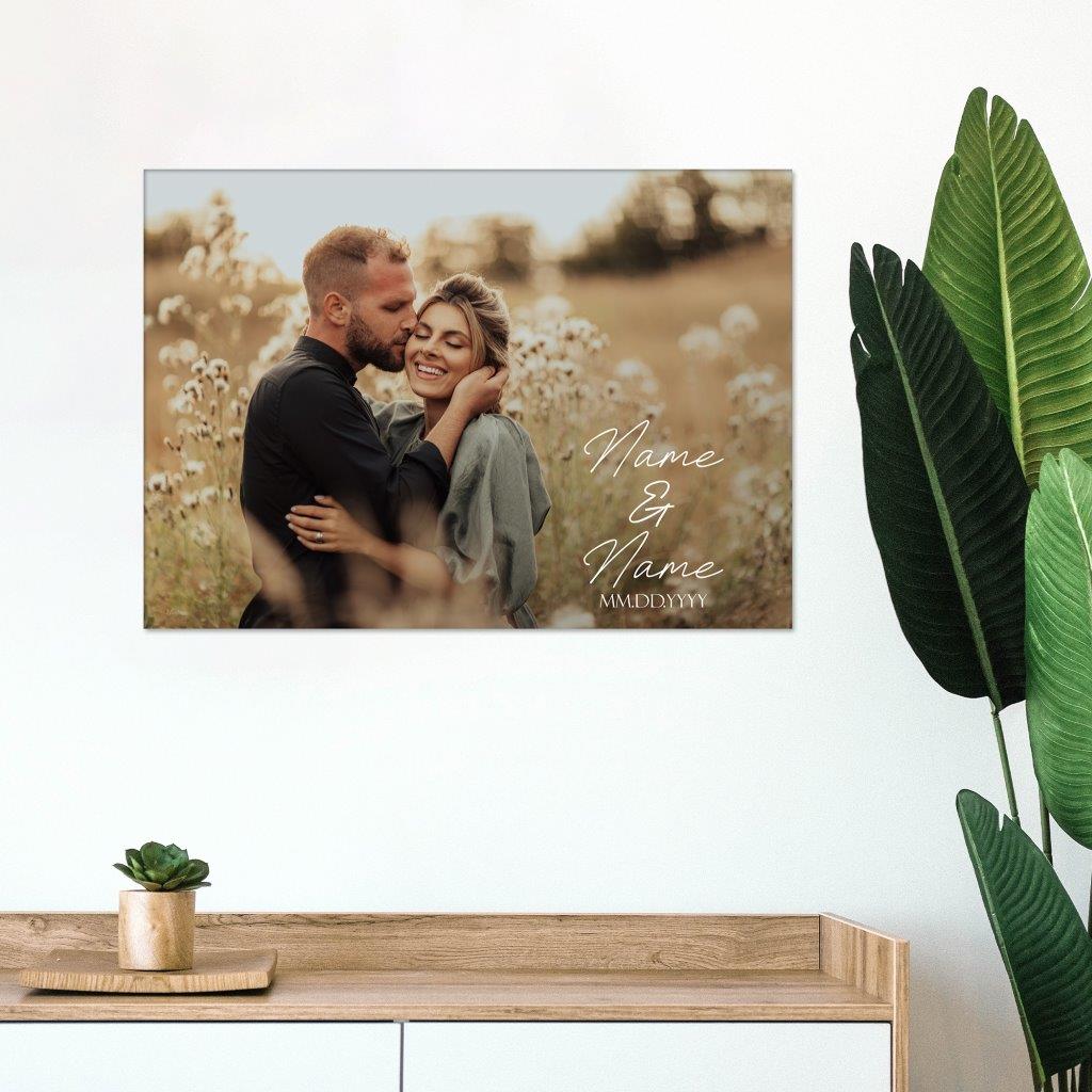 Trend Setters Original (Photo Wedding Sign) Personalized MightyPrint™ Wall Art MPU24171110