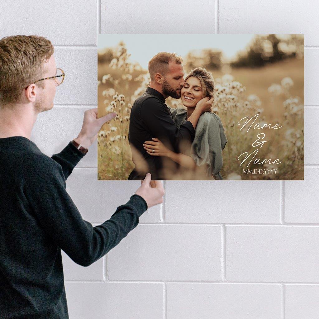 Trend Setters Original (Photo Wedding Sign) Personalized MightyPrint™ Wall Art MPU24171110