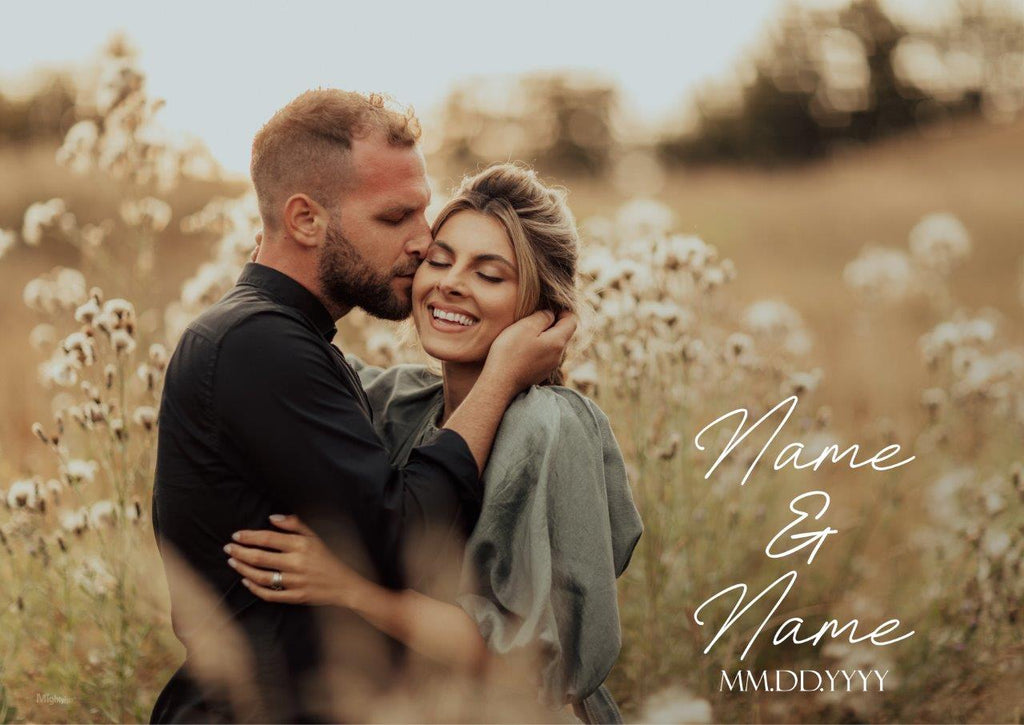 Trend Setters Original (Photo Wedding Sign) Personalized MightyPrint™ Wall Art MPU24171110