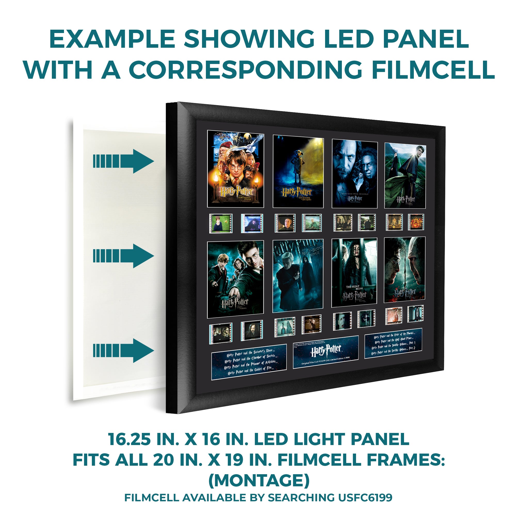 16" x 16" LED Light Panel - Fits 20" x 19" FilmCells Presentations (Montage size) LPNL1616