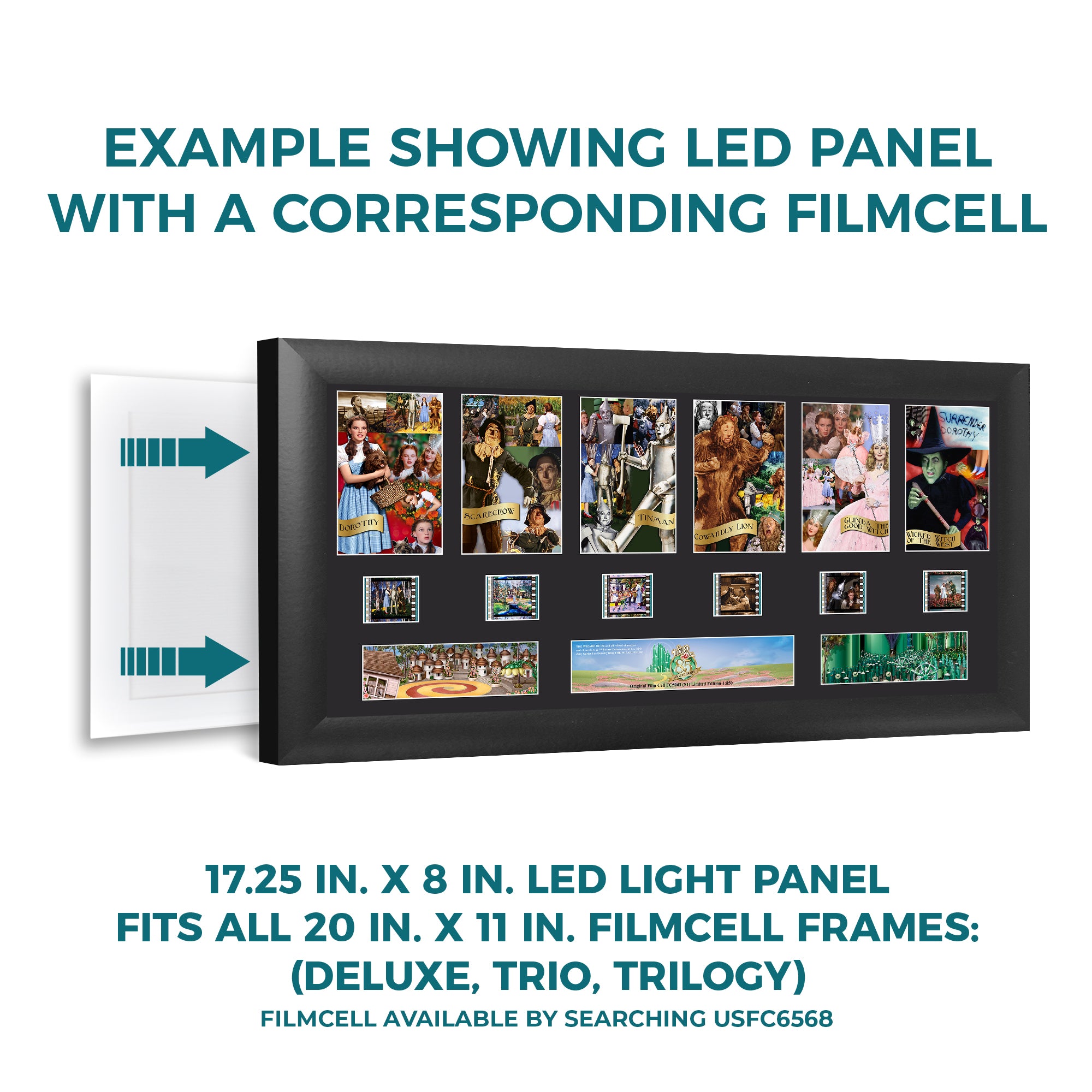 17" x 8" LED Light Panel - Fits 20" x 11" FilmCells Presentations (Trio, Trilogies and Deluxes) LPNL1708