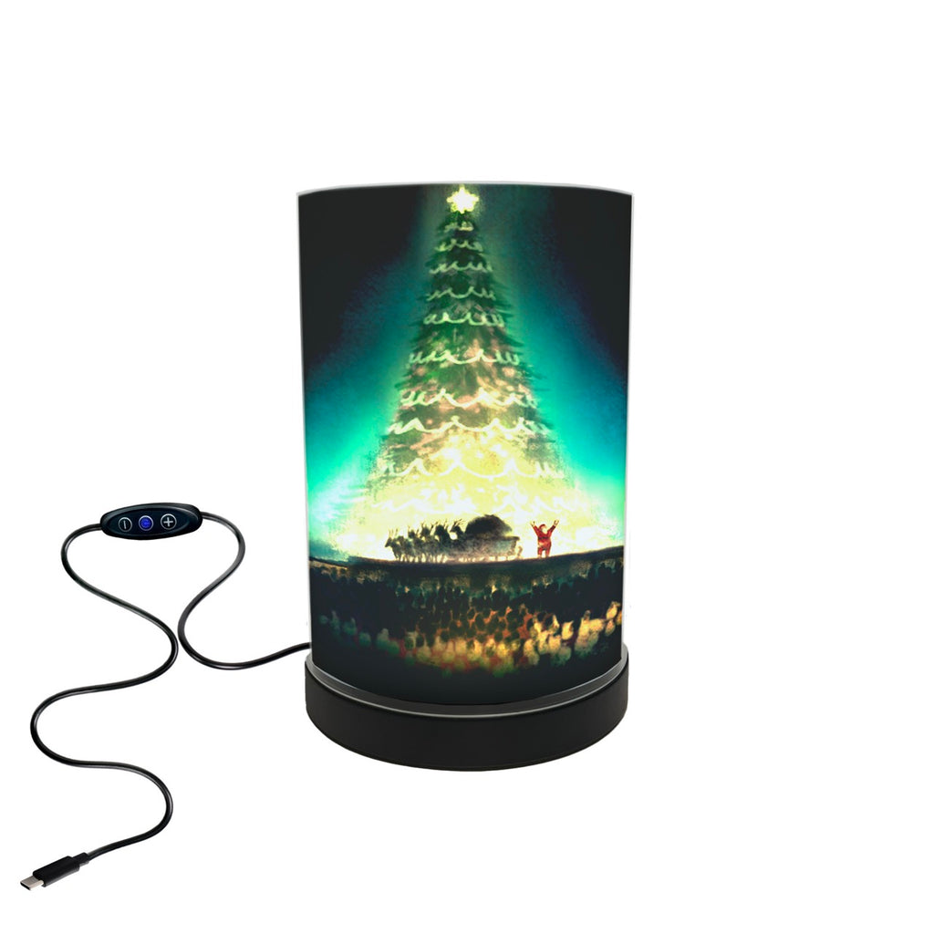 FilmPix™ LED Lamp + Polar Express (Santa's Sleigh) FilmPix™ Photo Insert Bundle