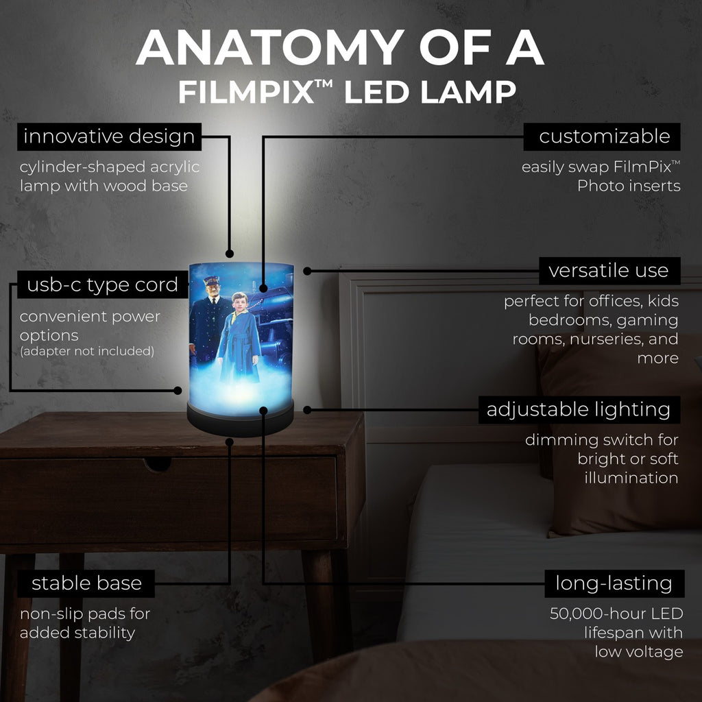 FilmPix™ LED Lamp + Polar Express (Conductor) FilmPix™ Photo Insert Bundle