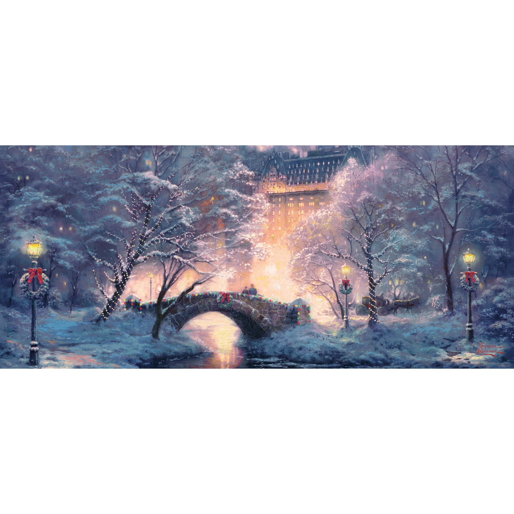 Thomas Kinkade (Holiday at Central Park) FilmPix™ Photo Insert P1808H120