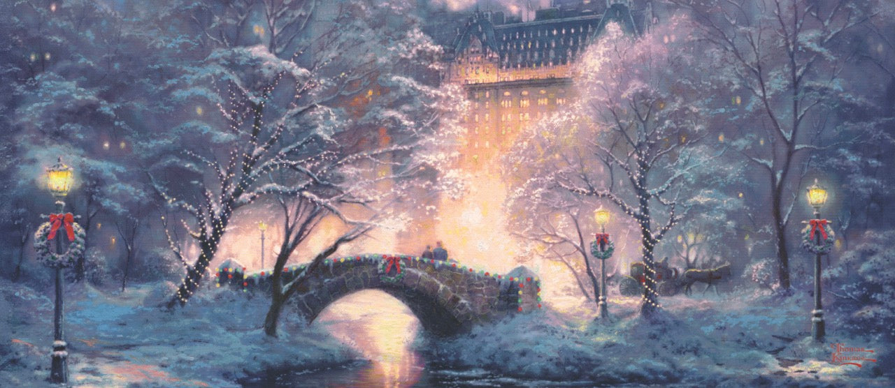 Thomas Kinkade (Holiday at Central Park) FilmPix™ Photo Insert P1808H120