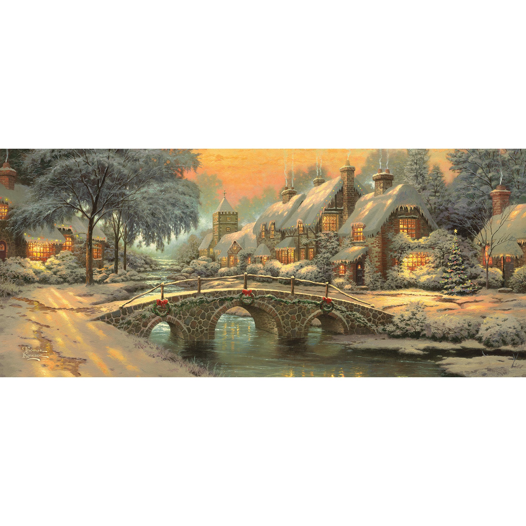 Thomas Kinkade (Cobblestone Christmas) FilmPix™ Photo Insert P1808H122