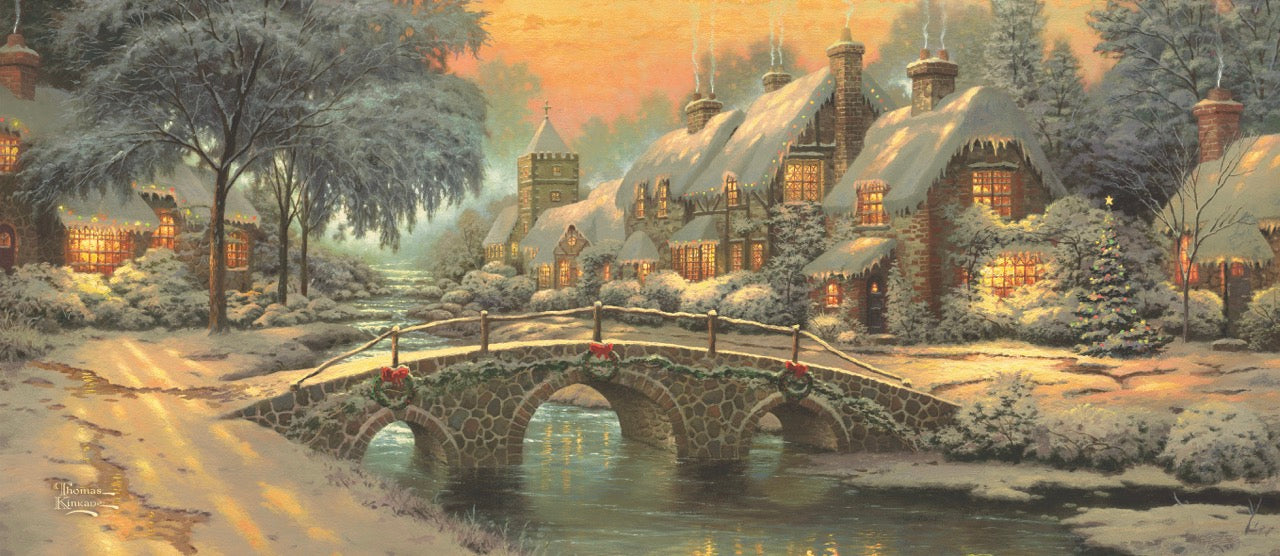 Thomas Kinkade (Cobblestone Christmas) FilmPix™ Photo Insert P1808H122
