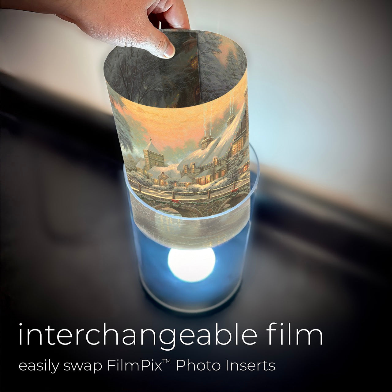 Thomas Kinkade (Cobblestone Christmas) FilmPix™ Photo Insert P1808H122