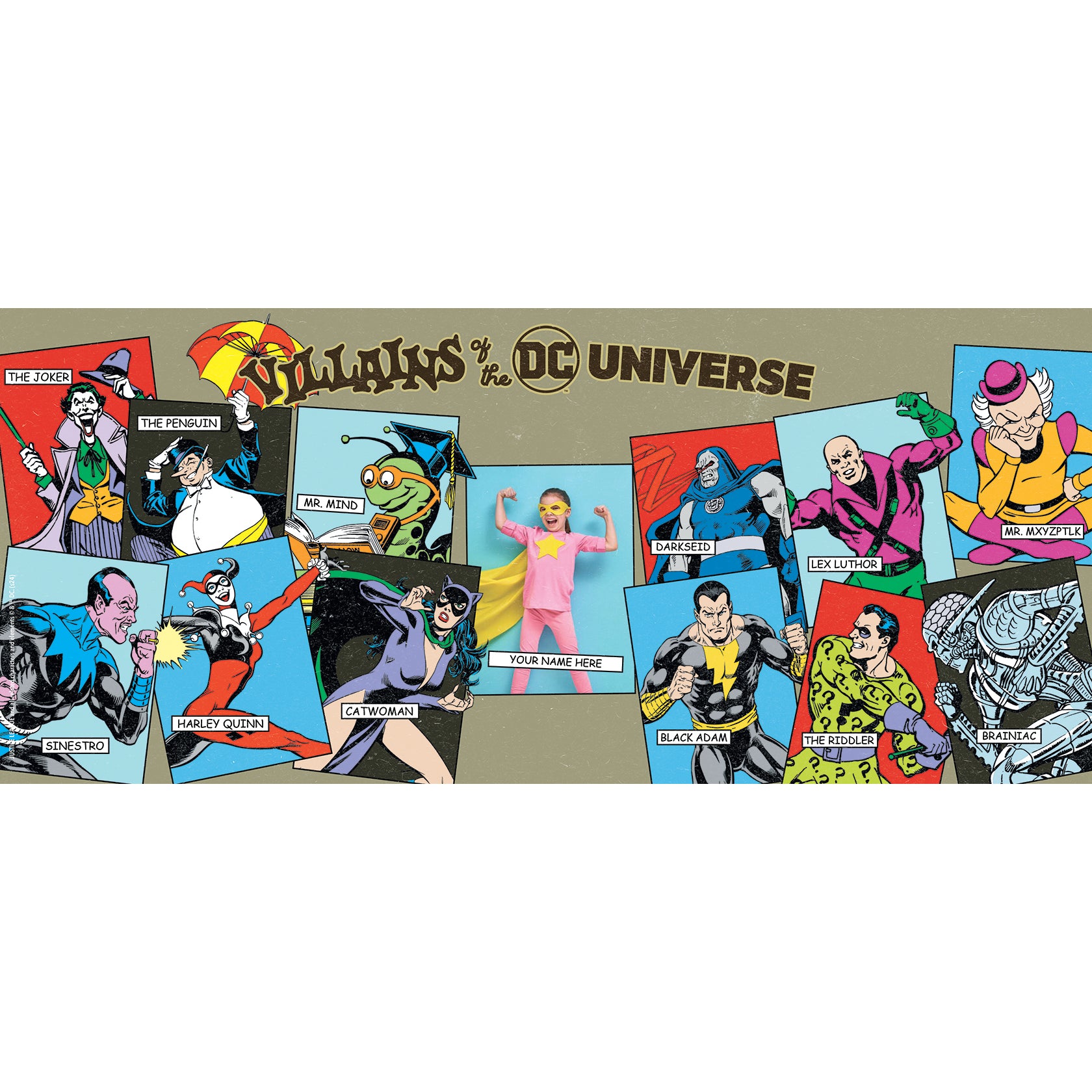 Justice League (90th Villains - Personalized) FilmPix™ Photo Insert P1808HU050