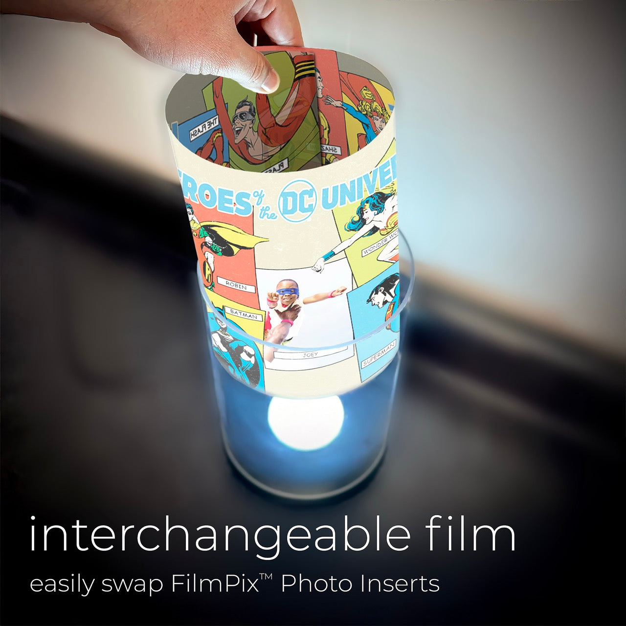 Justice League (90th Heroes - Personalized) FilmPix™ Photo Insert P1808HU052