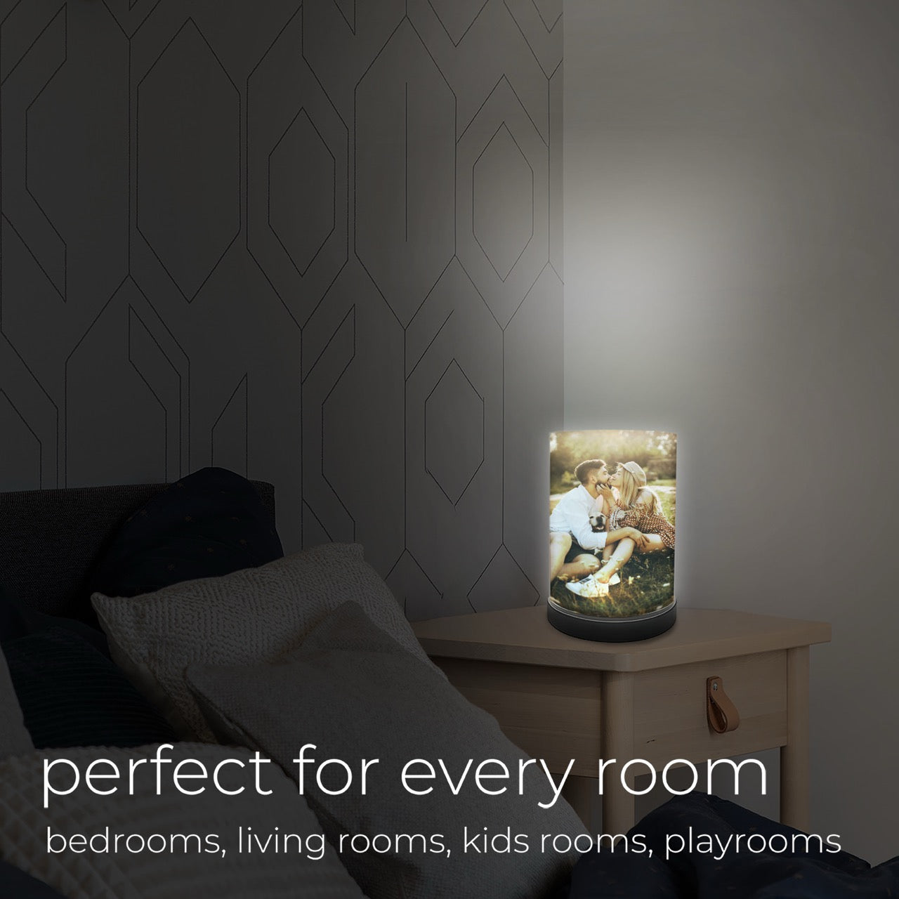 Trend Setter Original (3 Photo Collage) Personalized FilmPix™ Photo Insert and Light Display Bundle P1808HU132LAMP