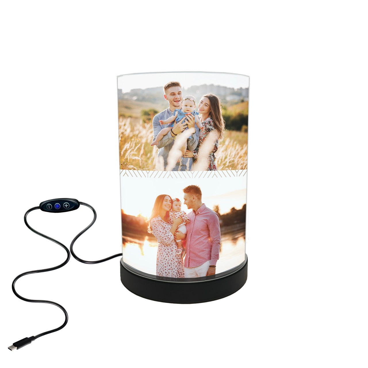 Trend Setter Original (5 Photo Collage) Personalized FilmPix™ Photo Insert and Light Display Bundle P1808HU135LAMP