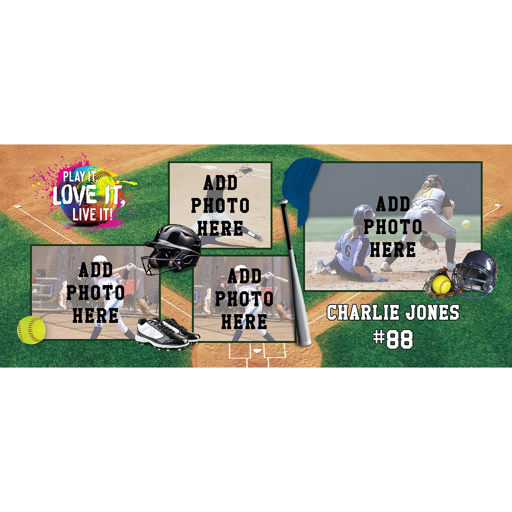 Trend Setters Original (Softball) Personalized FilmPix™ Photo Insert P1808HU201