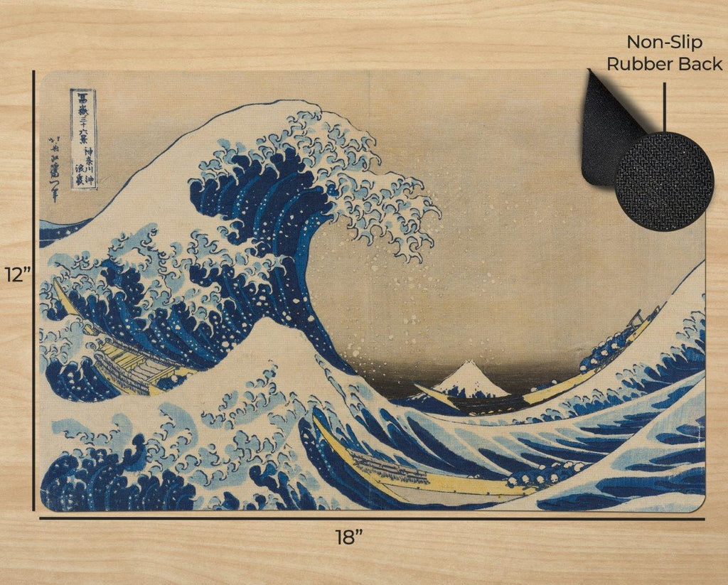 Trend Setters Original (Under the Wave off Kanagawa – Hokusai) 18” x 12” Desk Mat PLM1610056