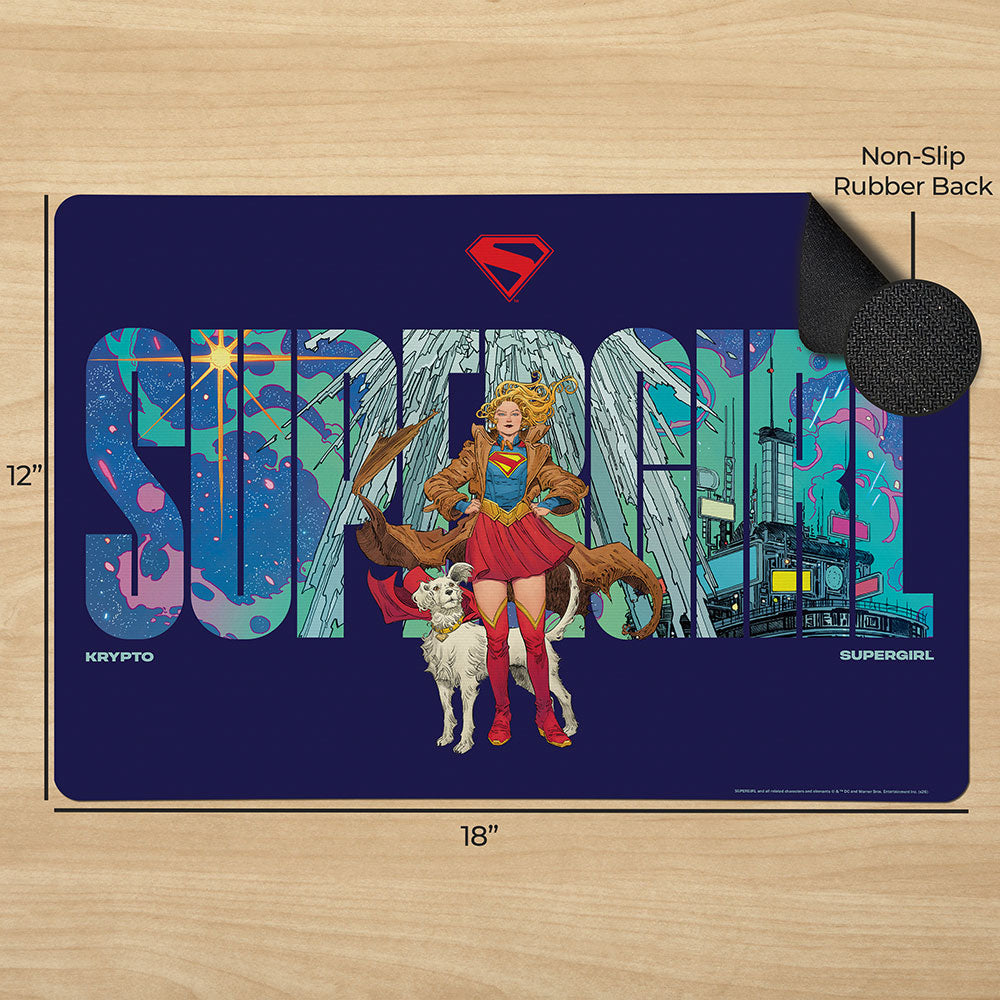 Supergirl (Supergirl and Krypto) 18” x 12” Desk Mat PLM1610063
