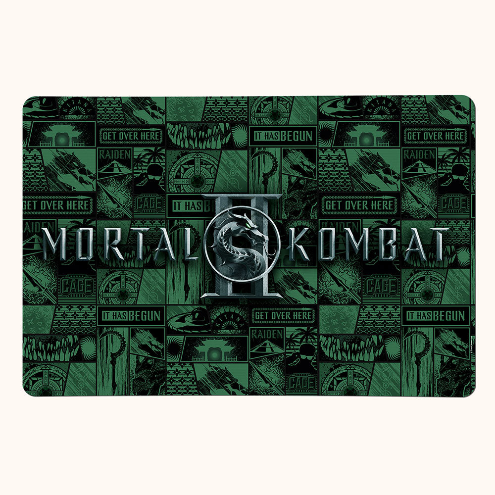 Mortal Kombat 2 (Dragon Logo Arcade Icons) 18” x 12” Desk Mat PLM1610065