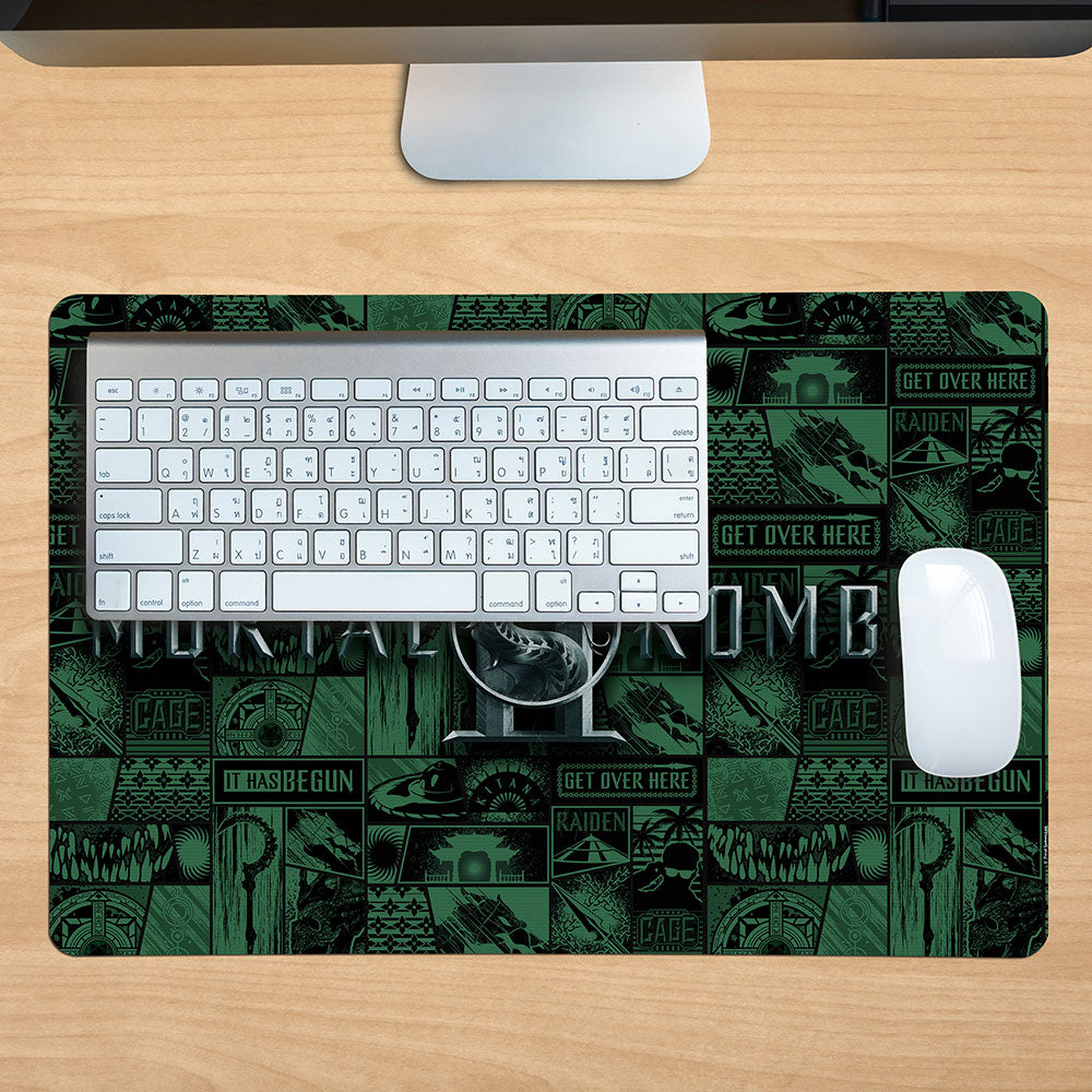 Mortal Kombat 2 (Dragon Logo Arcade Icons) 18” x 12” Desk Mat PLM1610065