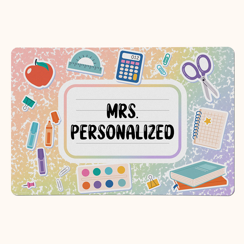 Trend Setters Original (Teacher Supplies) Personalized 18” x 12” Desk Mat PLMPZ1610067
