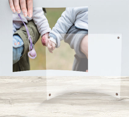 Curved Acrylic Interchangable Tabletop Frame - For 14" x 10" Lightpix™ Everlasting Photo Prints ACFR1410HH