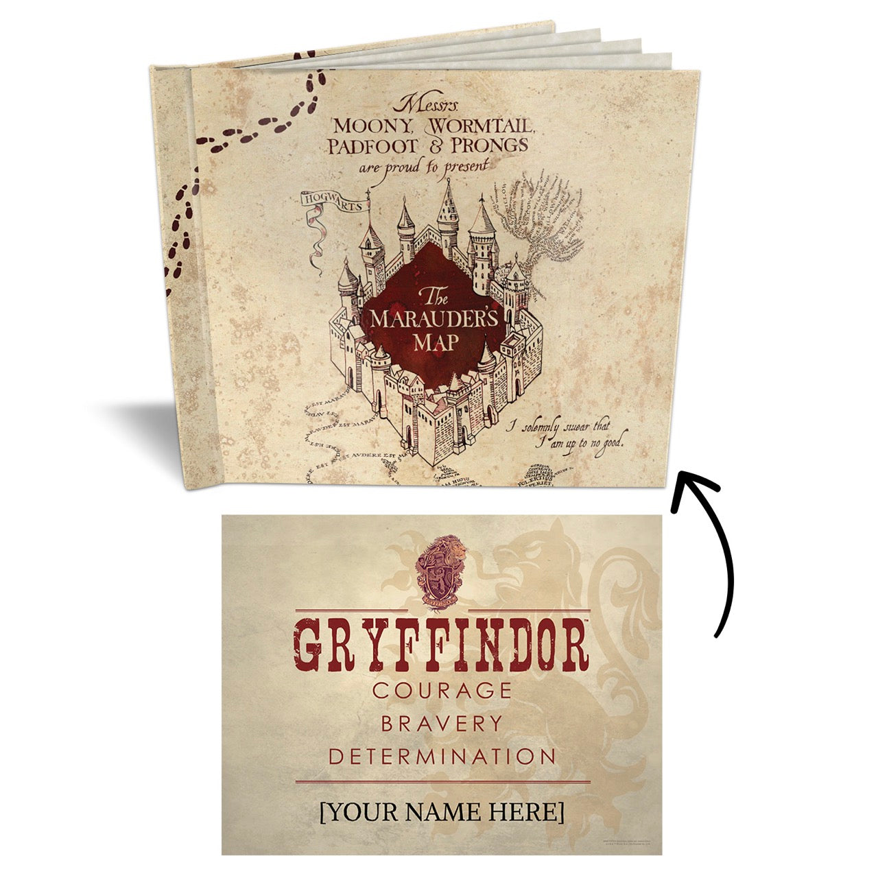 Harry Potter (Marauder's Map - Gryffindor) Sketchbook with a Personalized Certificate and Parchment Paper SKETBOOK0014PRC