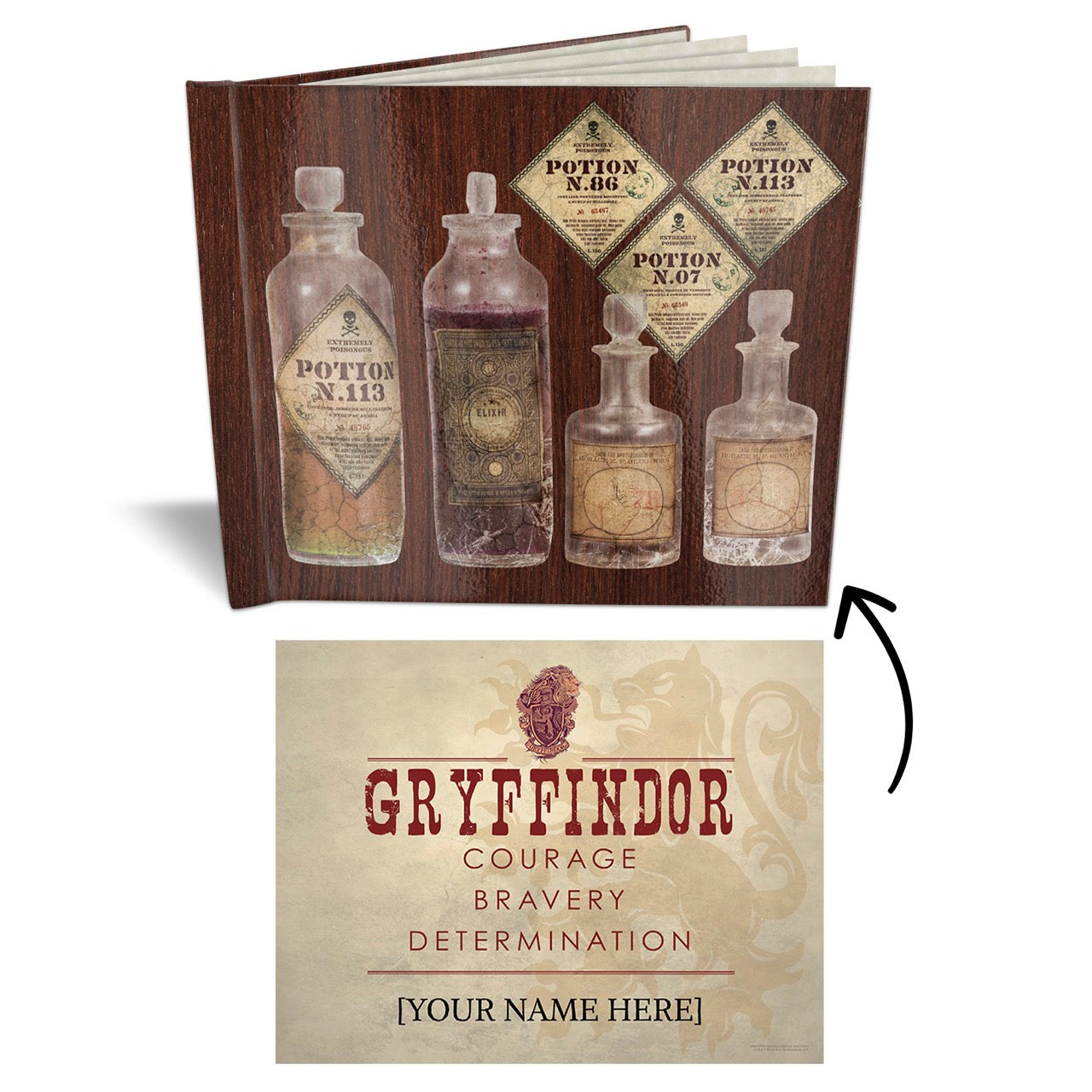 Harry Potter (Potions Box - Gryffindor) Sketchbook with a Personalized Certificate and Parchment Paper SKETBOOK0139PRC