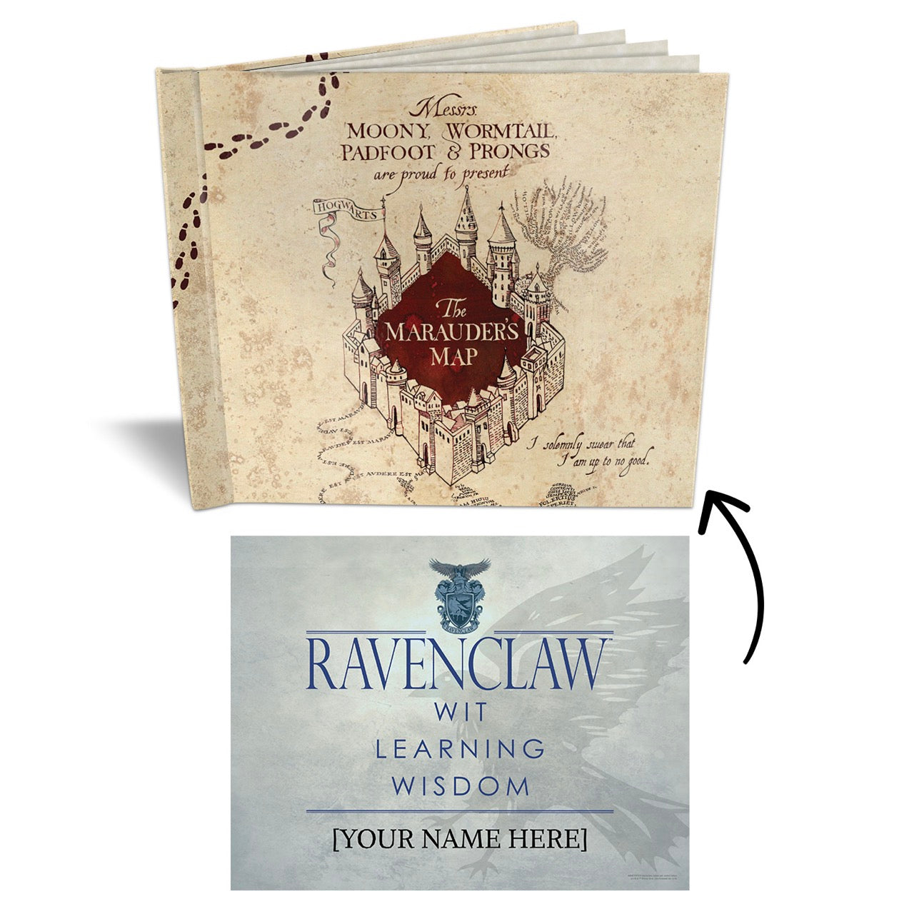 Harry Potter (Marauder's Map - Ravenclaw) Sketchbook with a Personalized Certificate and Parchment Paper SKETBOOK0326PRC