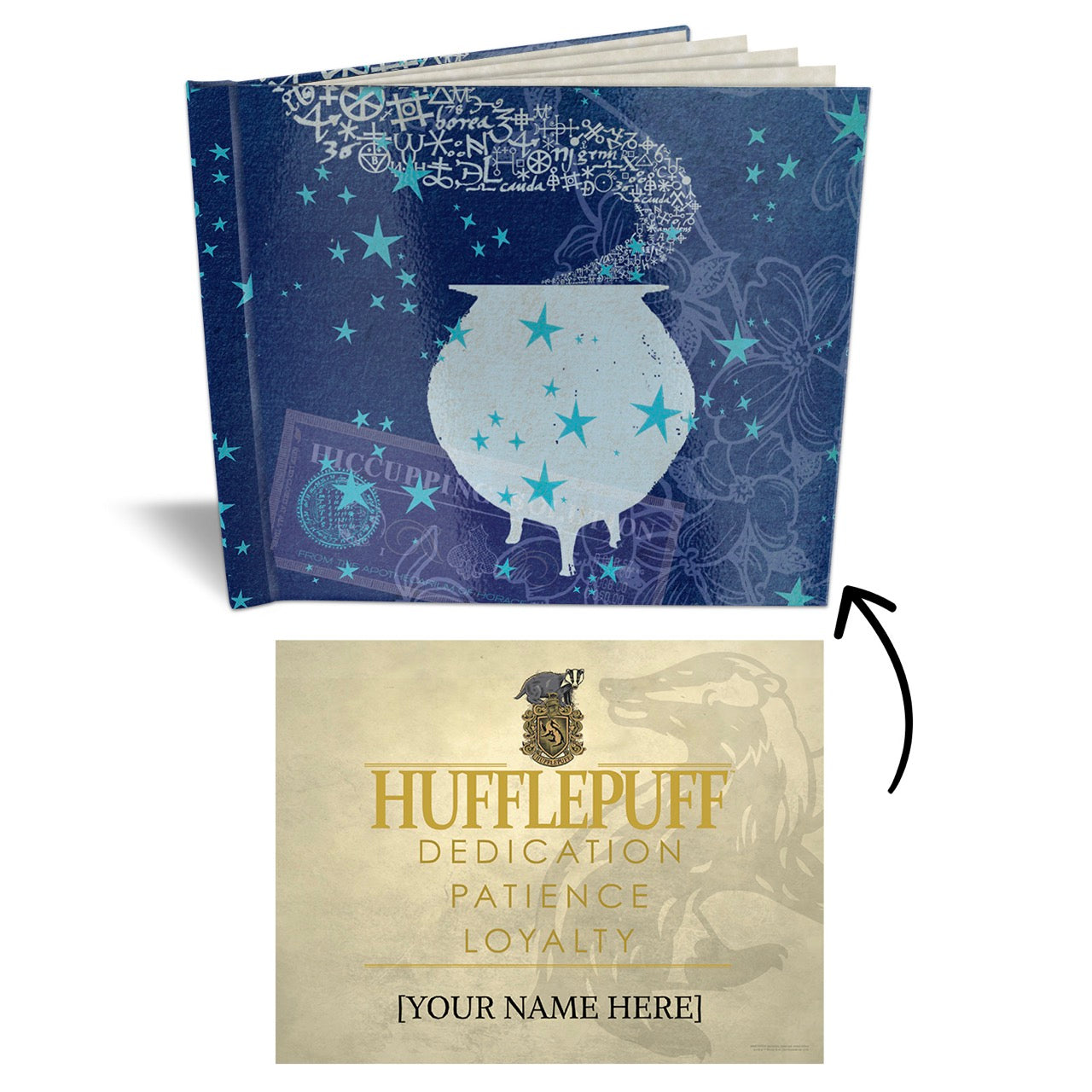 Harry Potter (Potions and Stars - Hufflepuff) Sketchbook with a Personalized Certificate and Parchment Paper SKETBOOK0582PRC