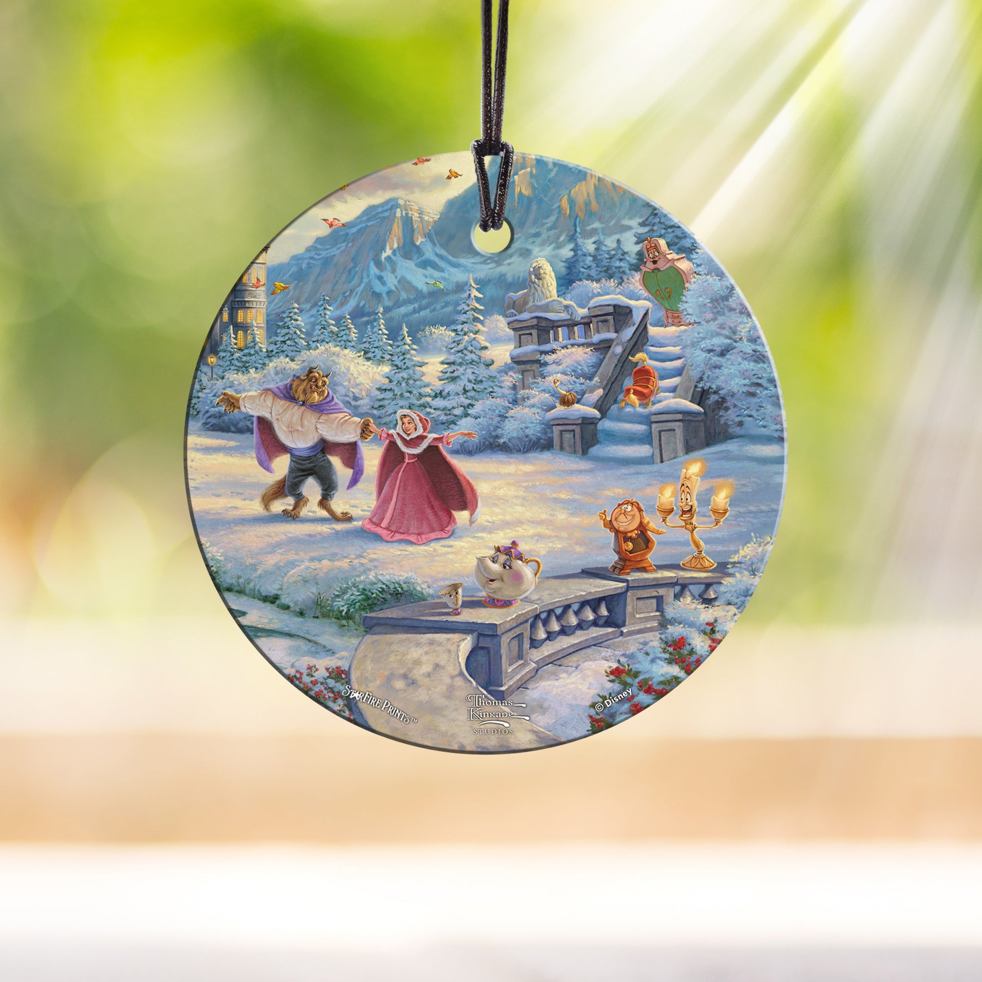 Disney (Beauty and the Beasts Winter Enchantment) StarFire Prints™ Hanging Glass Print SPCIR1052