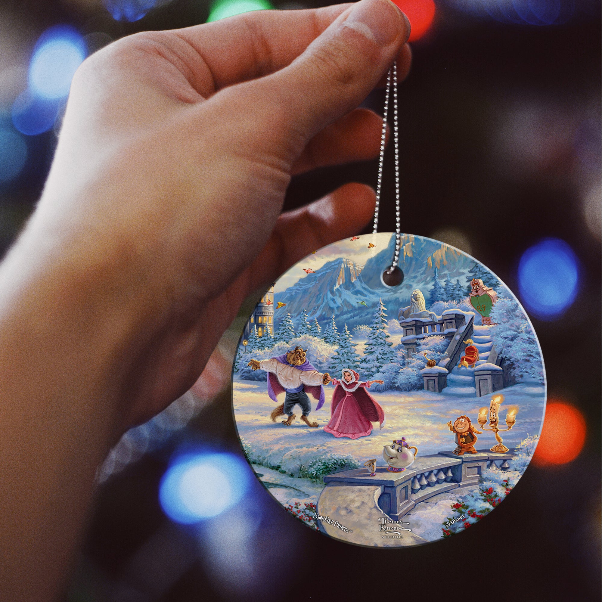 Disney (Beauty and the Beasts Winter Enchantment) StarFire Prints™ Hanging Glass Print SPCIR1052