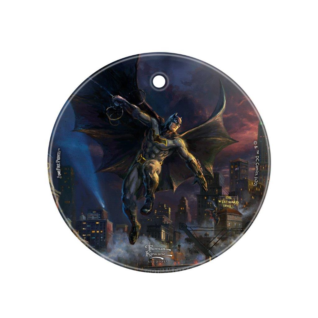 DC Comics (Justice League Showdown at Gotham City Pier - Batman) StarFire Prints™ Glass Art SPCIR1069