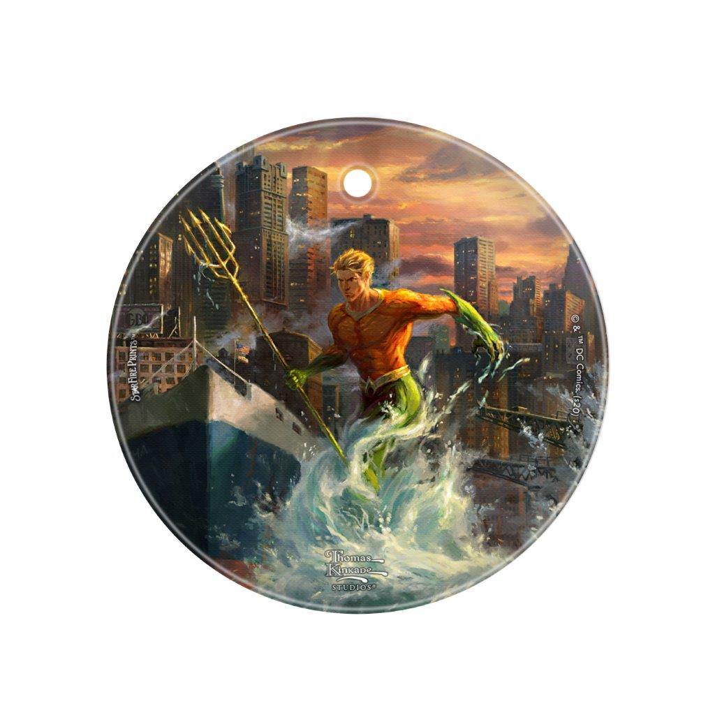 DC Comics (Justice League Showdown at Gotham City Pier - Aquaman) StarFire Prints™ Glass Art SPCIR1070