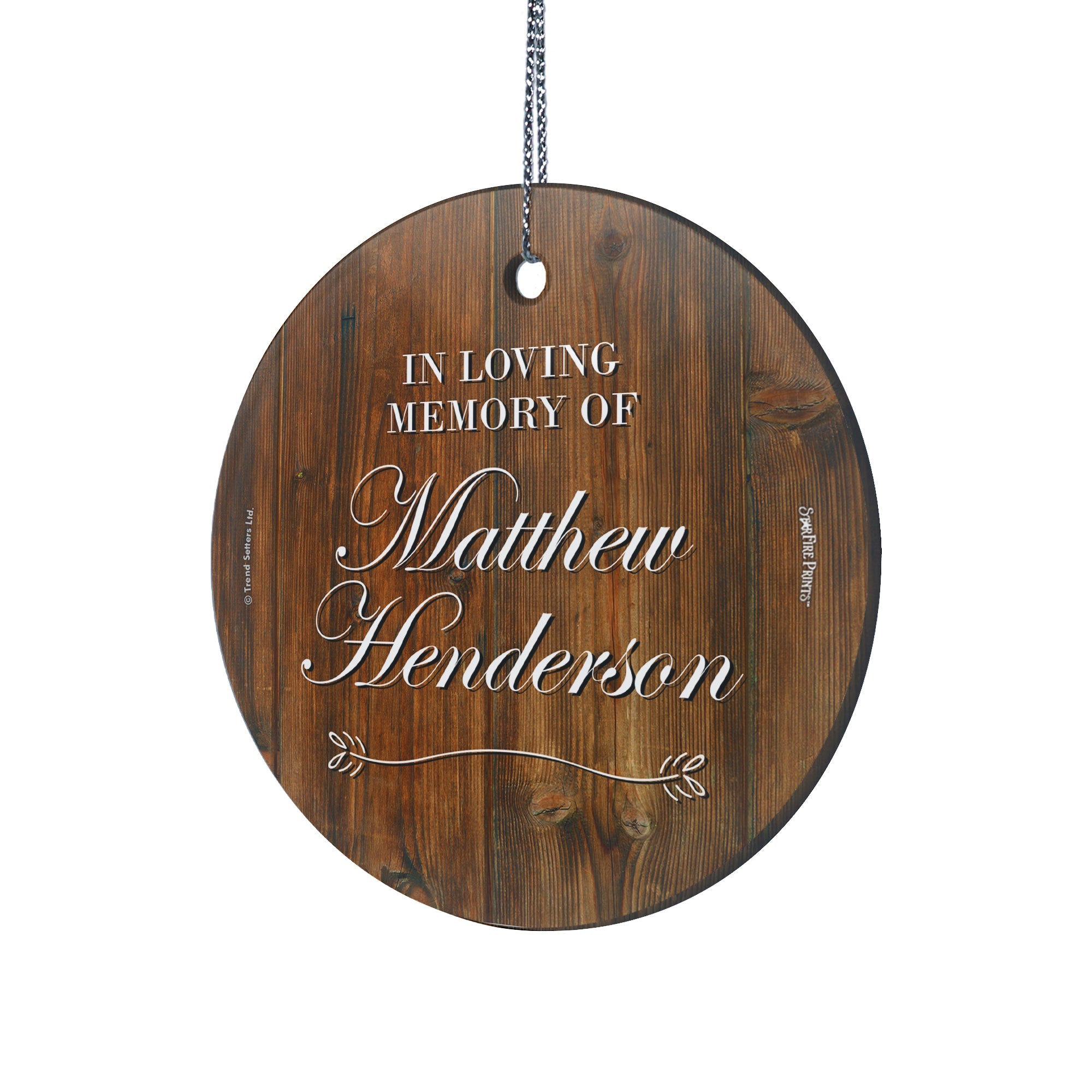 Memorial Collection (In Loving Memory - Personalize with Name) StarFire Prints Hanging Glass Print