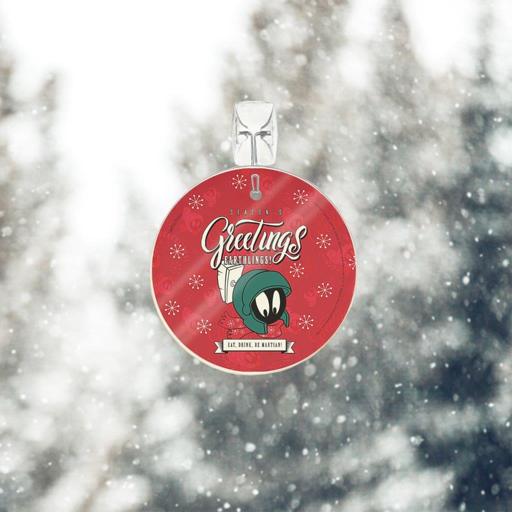Looney Tunes (Seasons Greetings Earthlings - Marvin the Martian) StarFire Prints™ Glass Art SPCIR1101