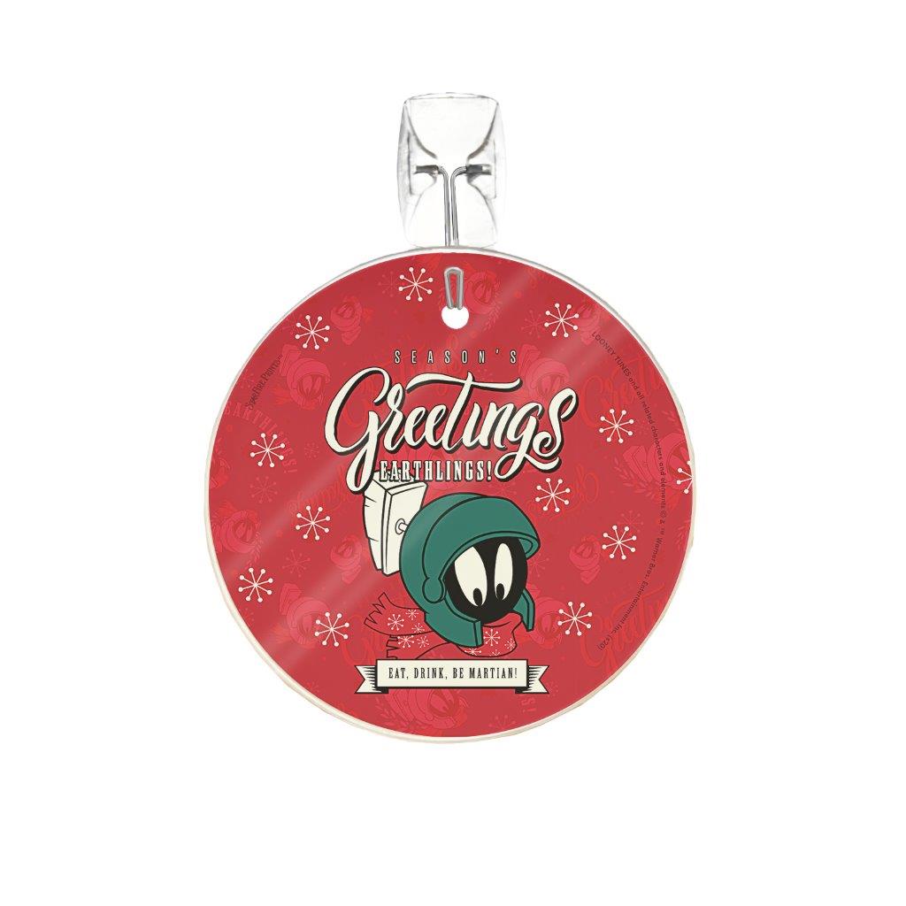 Looney Tunes (Seasons Greetings Earthlings - Marvin the Martian) StarFire Prints™ Glass Art SPCIR1101