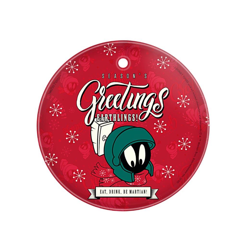 Looney Tunes (Seasons Greetings Earthlings - Marvin the Martian) StarFire Prints™ Glass Art SPCIR1101