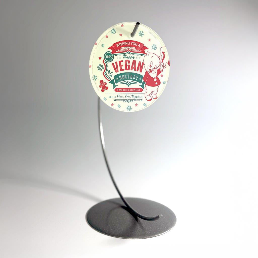 Looney Tunes (Happy Vegan Holiday From Porky Pig) StarFire Prints™ Glass Art SPCIR1103