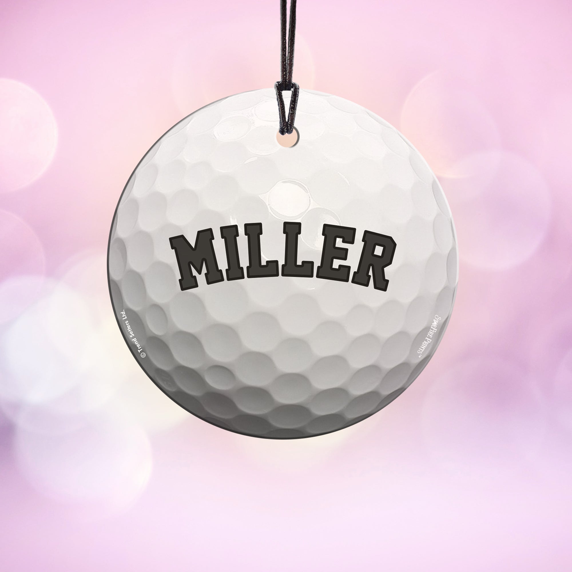 Sports Collection (Golf - Personalized) StarFire Prints Hanging Glass Print SPCIR1128