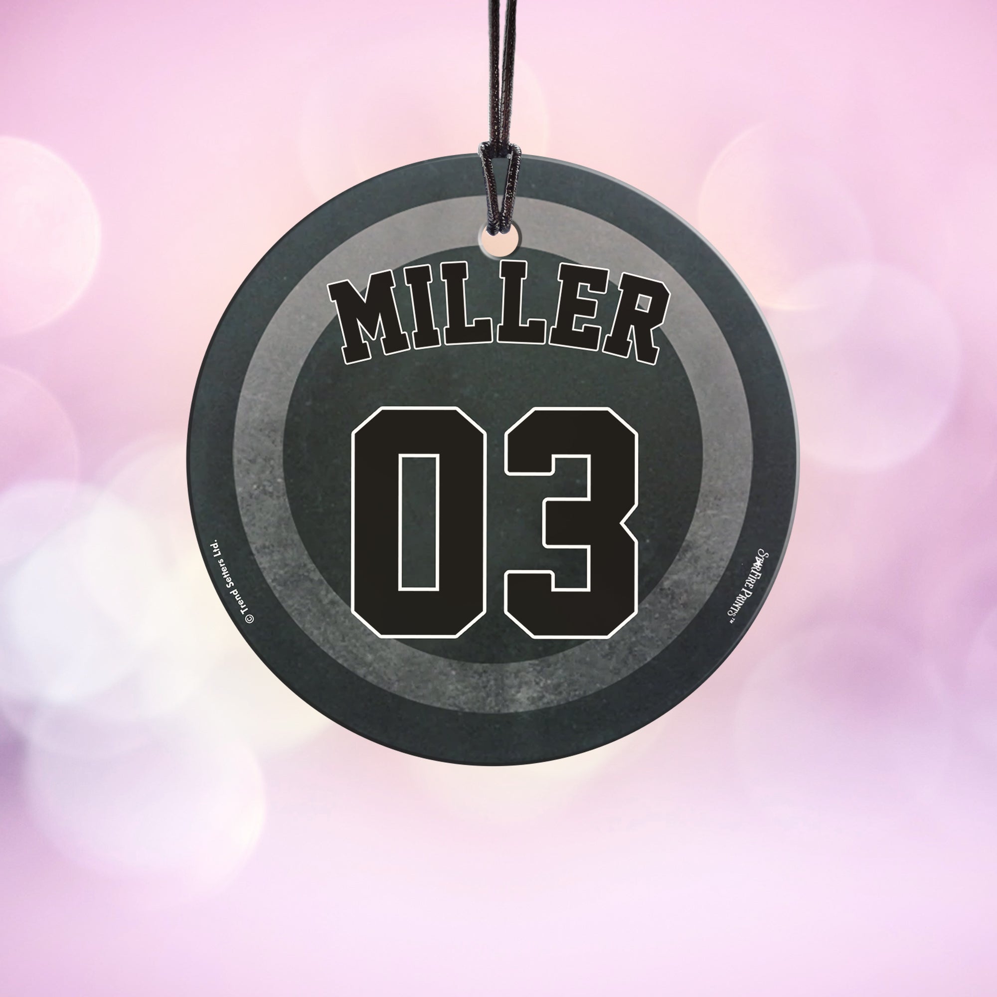 Sports Collection (Hockey - Personalized) StarFire Prints Hanging Glass Print SPCIR1129