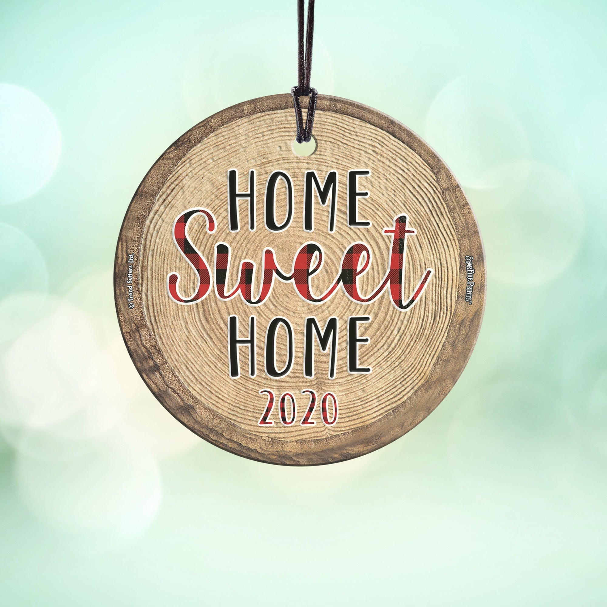 Christmas Celebrations (Home Sweet Home - Personalized) StarFire Prints™ Hanging Glass Print SPCIR1134