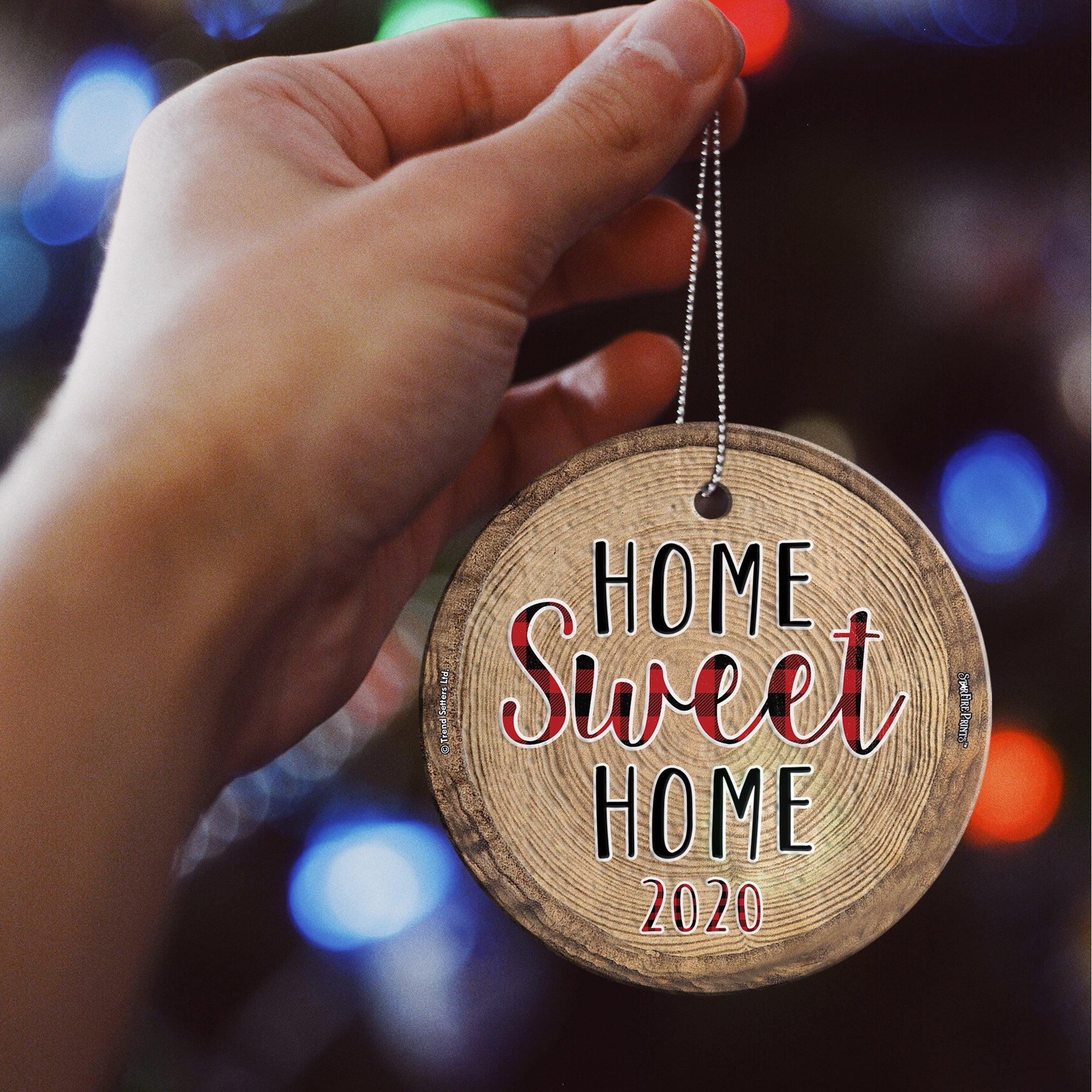 Christmas Celebrations (Home Sweet Home - Personalized) StarFire Prints™ Hanging Glass Print SPCIR1134