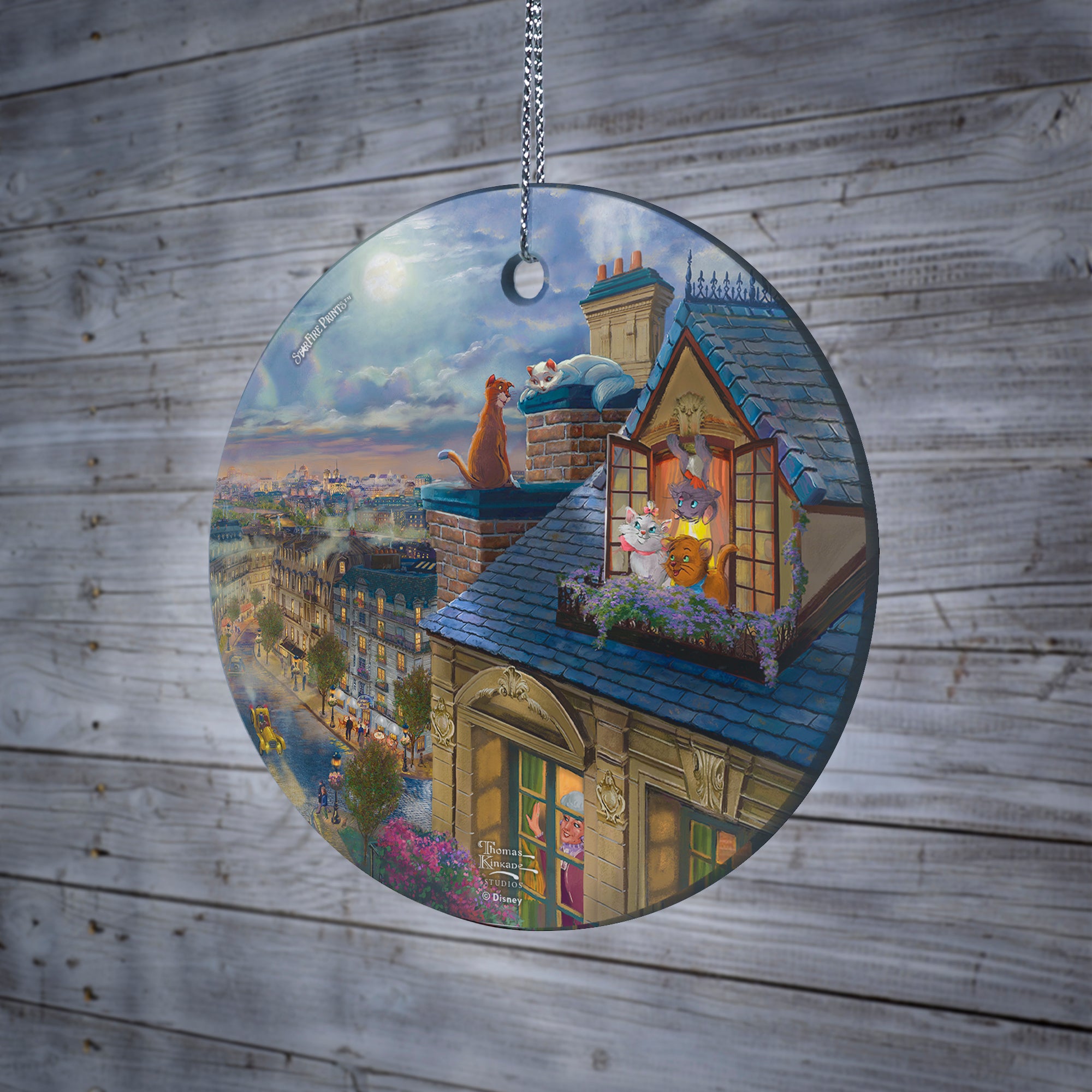 Disney (The Aristocats - Love Under the Moon) StarFire Prints™ Hanging Glass Print SPCIR1176