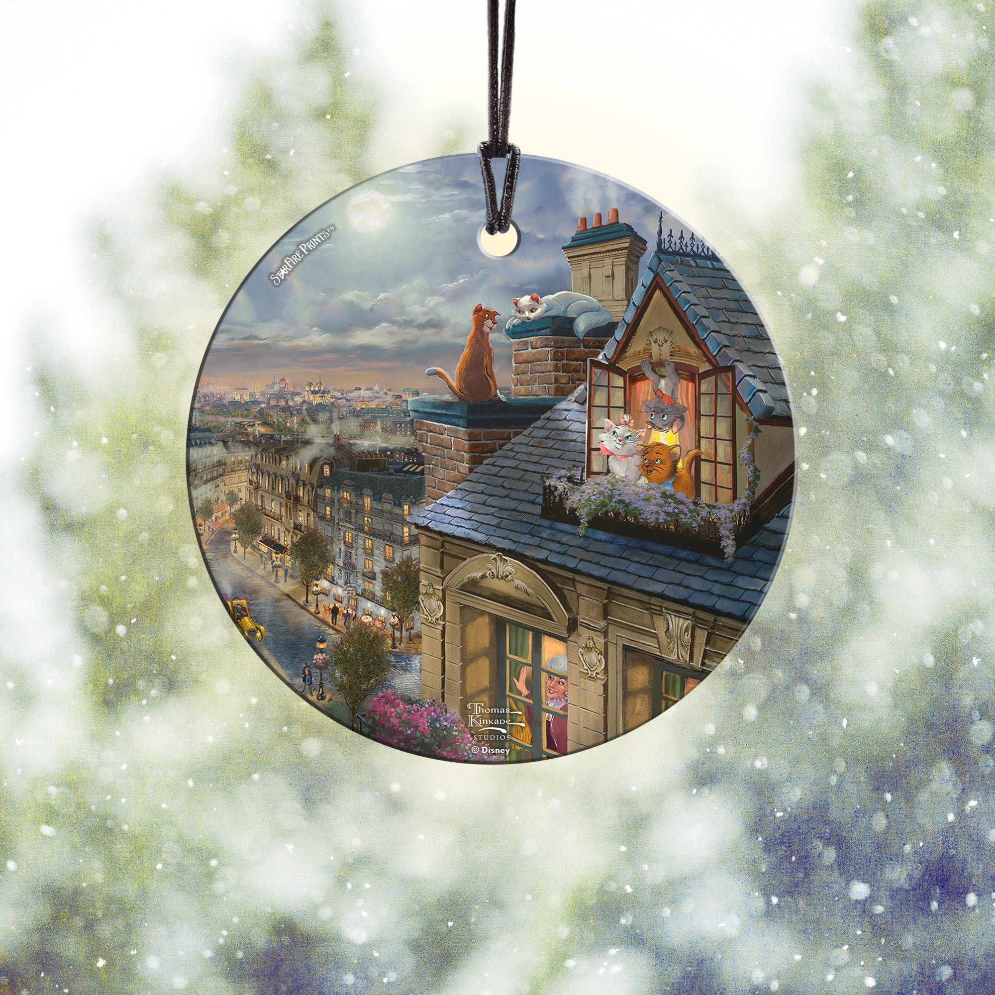 Disney (The Aristocats - Love Under the Moon) StarFire Prints™ Hanging Glass Print SPCIR1176