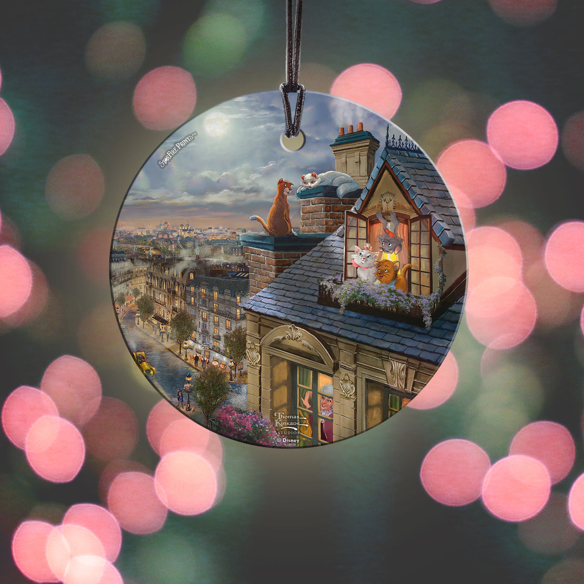 Disney (The Aristocats - Love Under the Moon) StarFire Prints™ Hanging Glass Print SPCIR1176