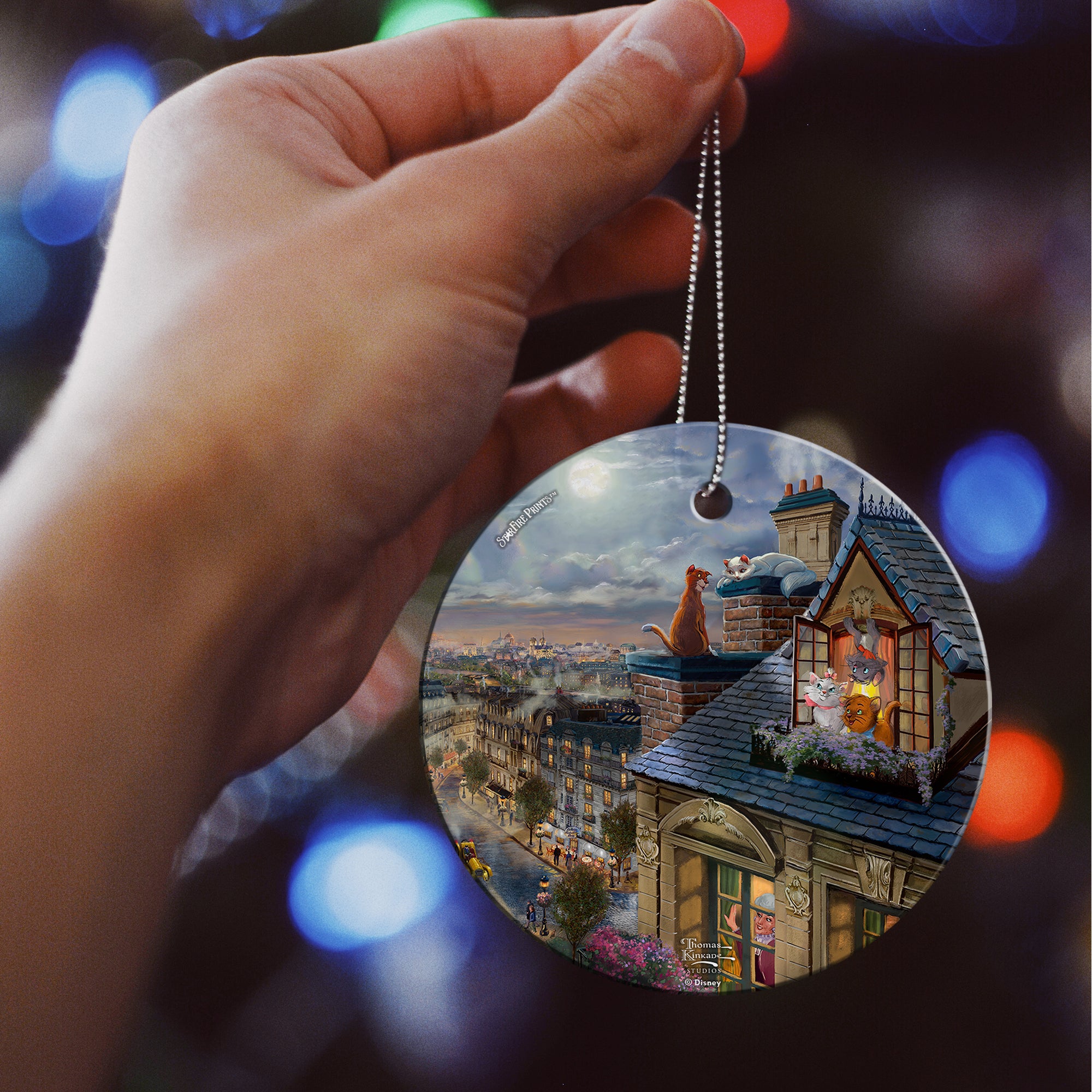 Disney (The Aristocats - Love Under the Moon) StarFire Prints™ Hanging Glass Print SPCIR1176