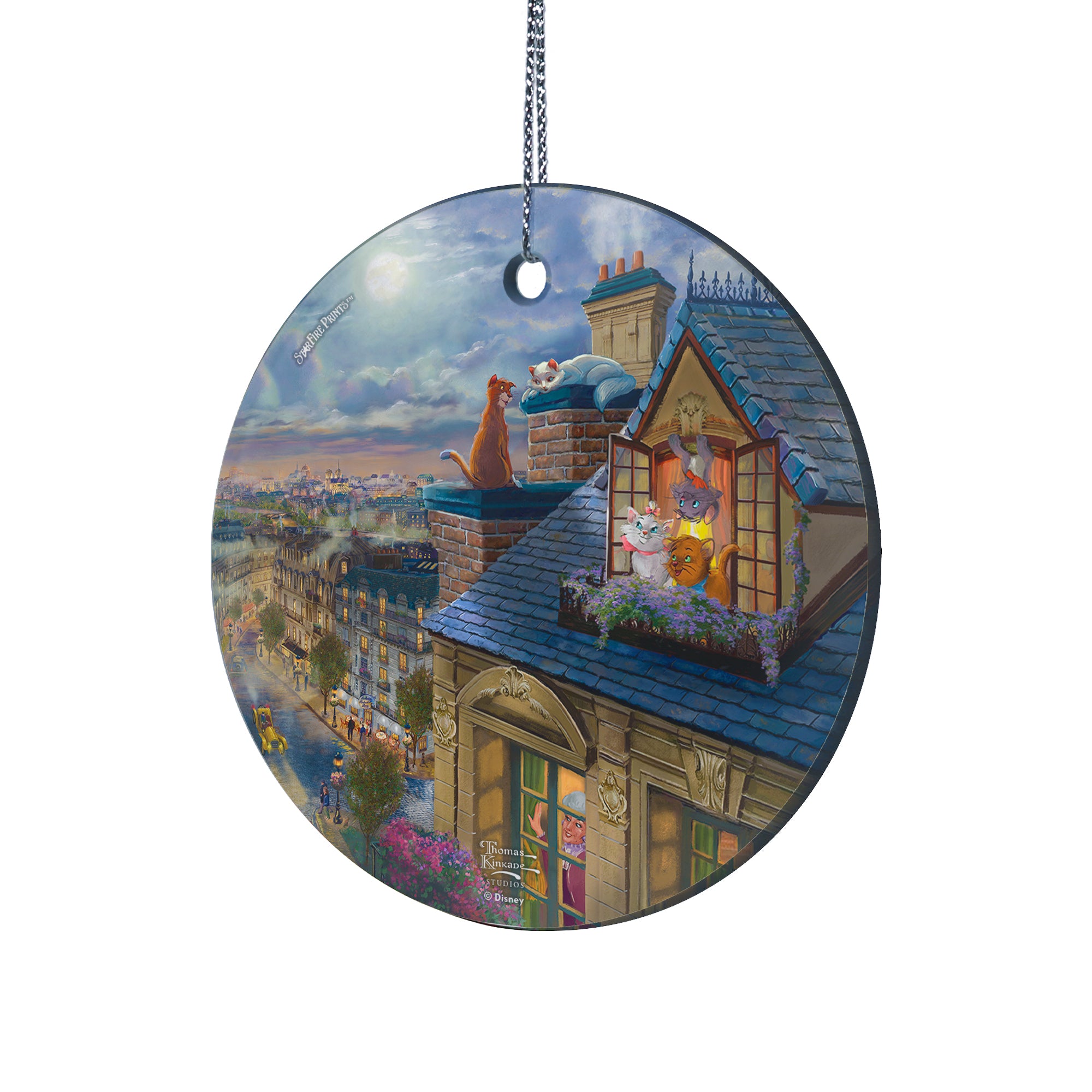 Disney (The Aristocats - Love Under the Moon) StarFire Prints™ Hanging Glass Print SPCIR1176