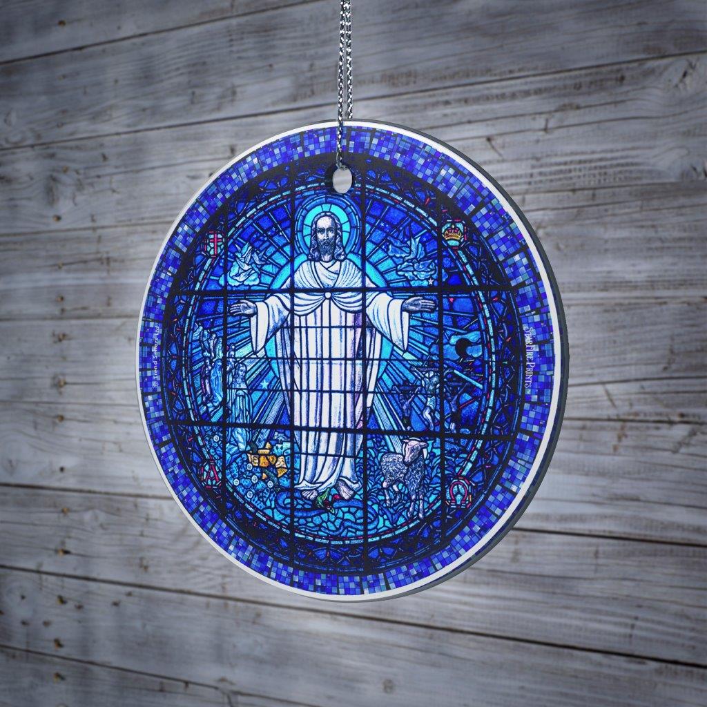 Trend Setters Original (Jesus - Stained Glass) StarFire Prints™ Hanging Glass Print SPCIR1177