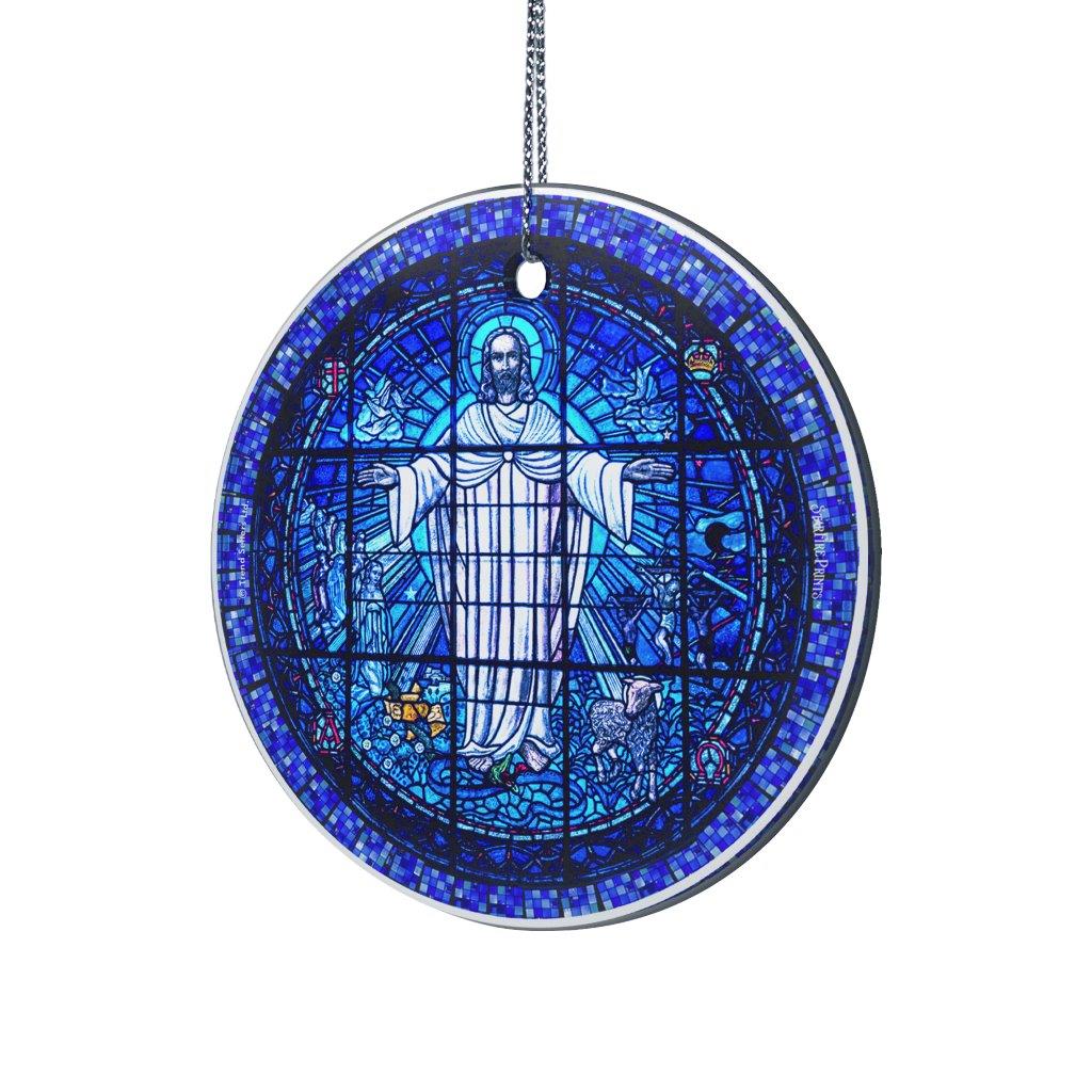 Trend Setters Original (Jesus - Stained Glass) StarFire Prints™ Hanging Glass Print SPCIR1177